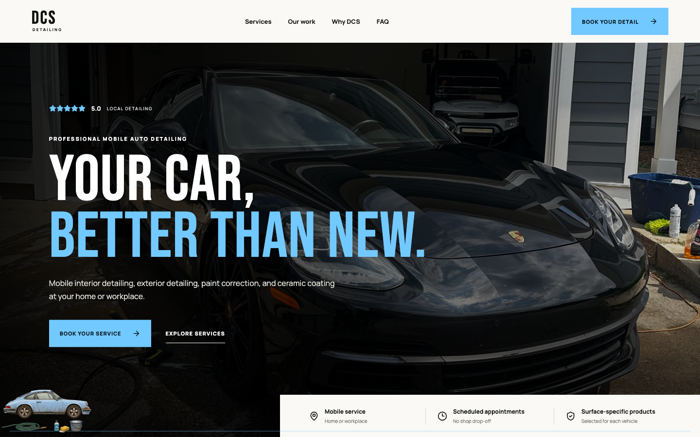 dcs detailing landing page